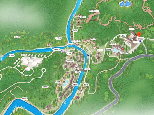 古田结合景区手绘地图智慧导览和720全景技术，可以让景区更加“动”起来，为游客提供更加身临其境的导览体验。